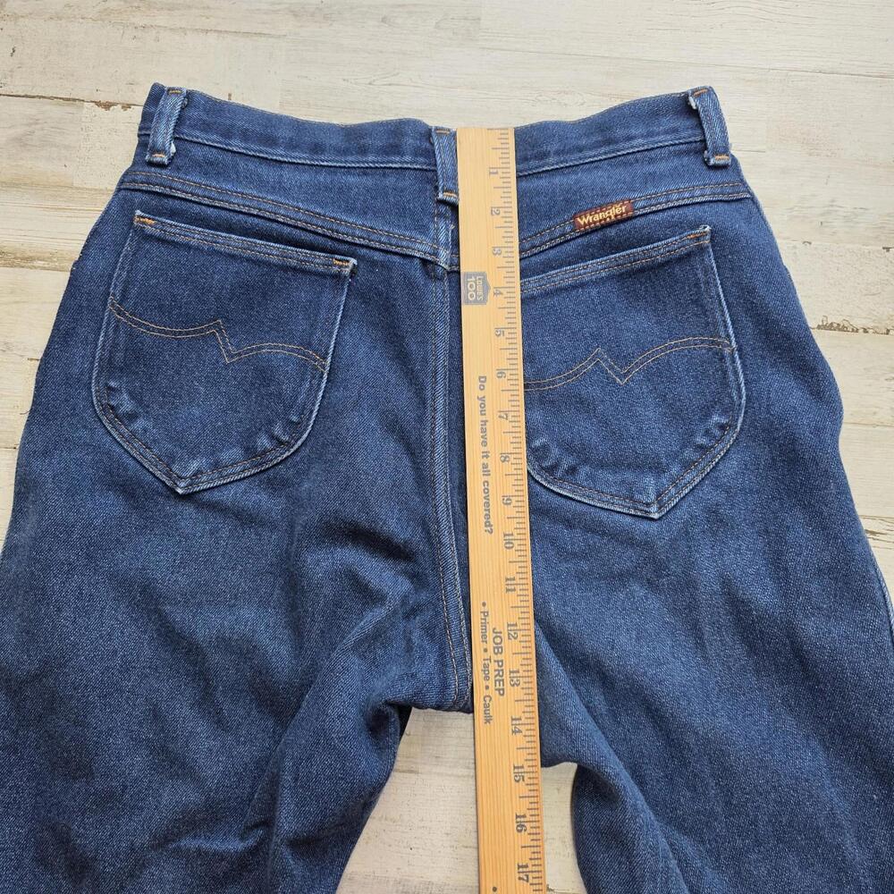 Vintage 70s Wrangler Jeans Women No Fault Denim High Waist MOM 14x32 Fits 28" - Picture 8 of 10
